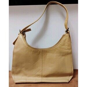 Vtg Wilsons Leather Pelle Studio Tan Hobo Shoulder Bag Beige Minimalist Y2K